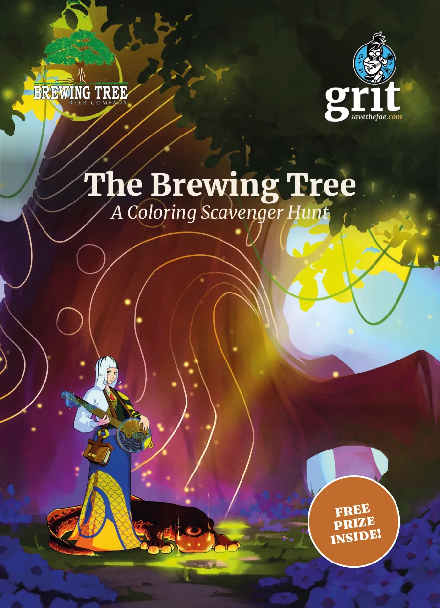 The Brewing Tree coloring book cover